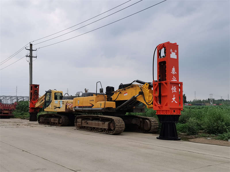 150KJ rapid impact compaction equipment parked on the side of the road