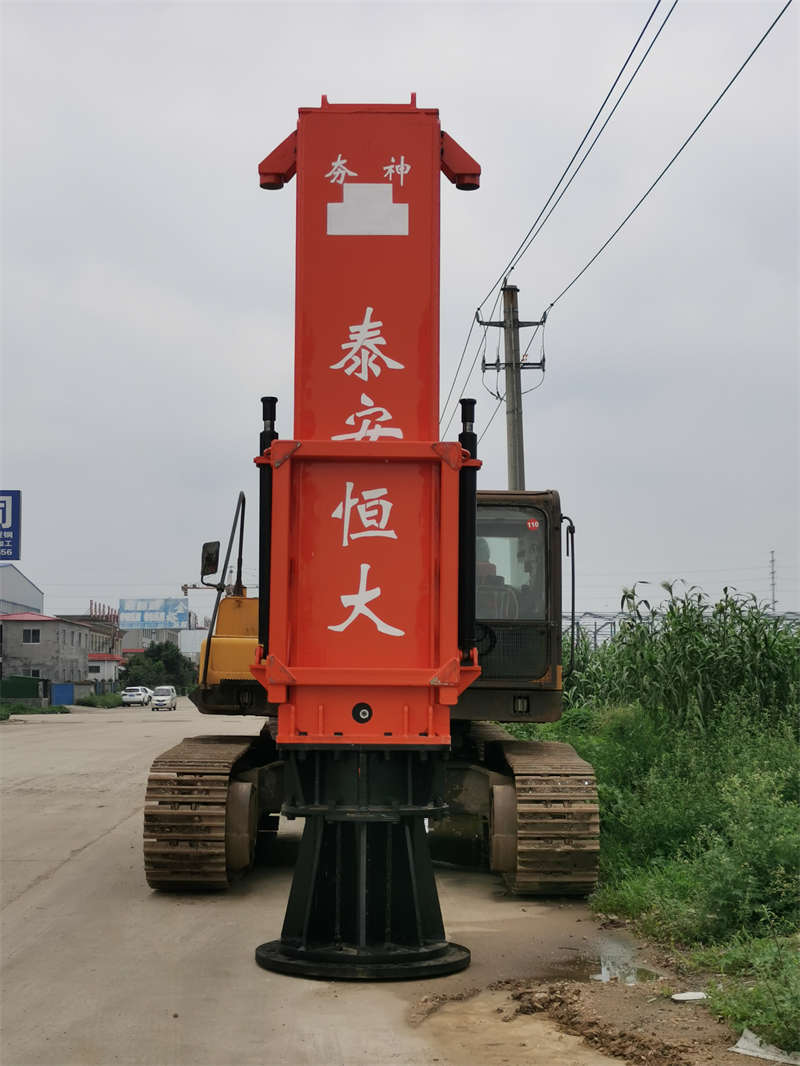 150KJ rapid impact compaction equipment parked on the side of the road