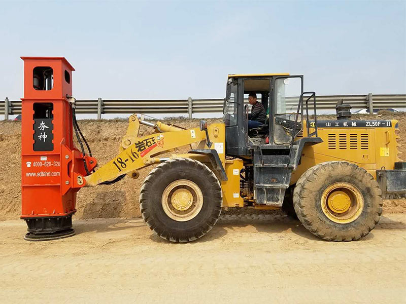 Rapid impact compactor under construction